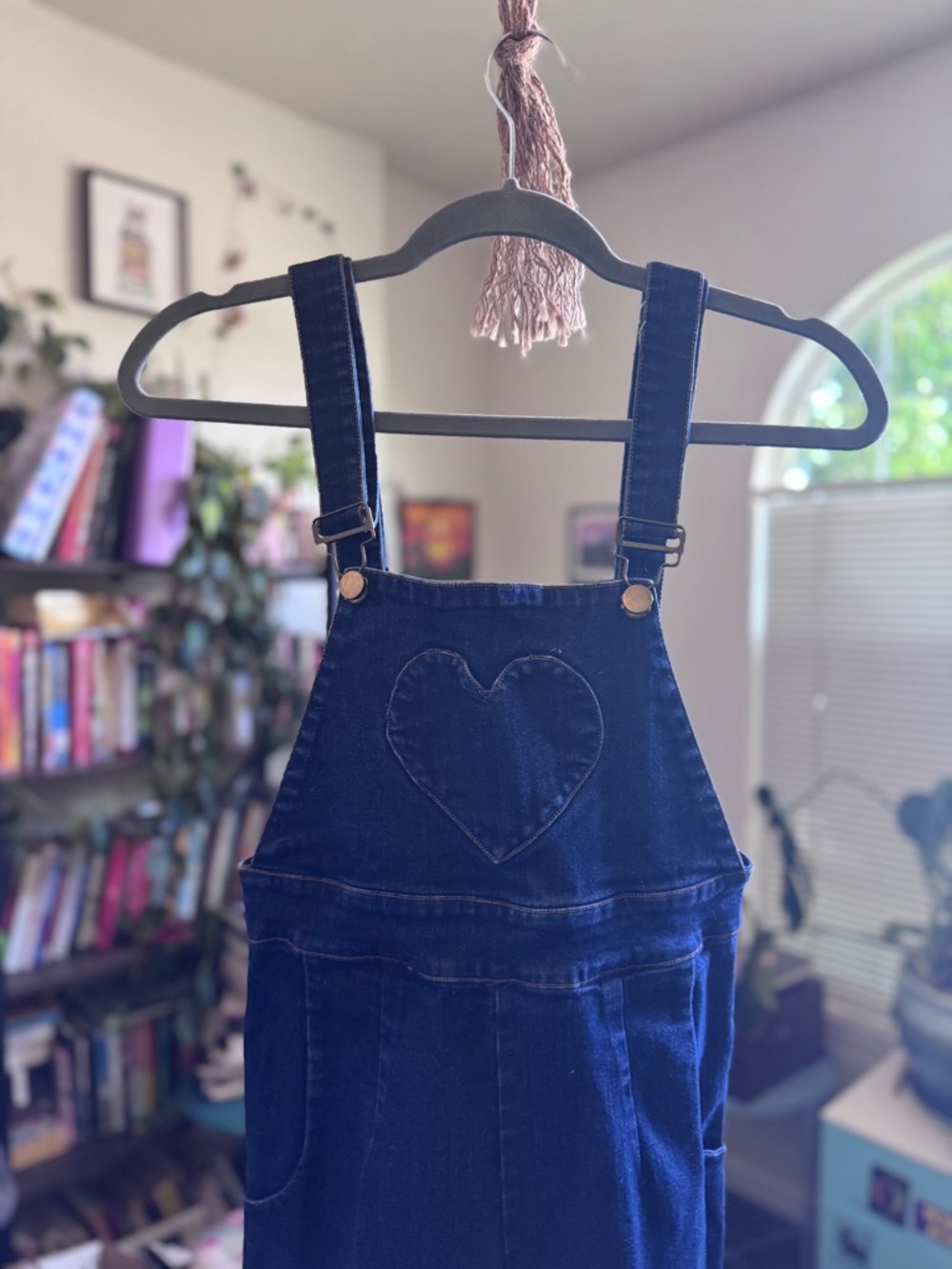 Voodoo Vixen Dark Blue Denim overalls
